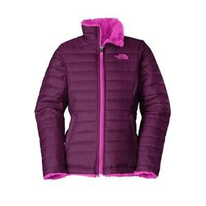 The‎ North Face Girls Reversible Mossbud Swirl Jacket Purple/Pink Size XS (6)
